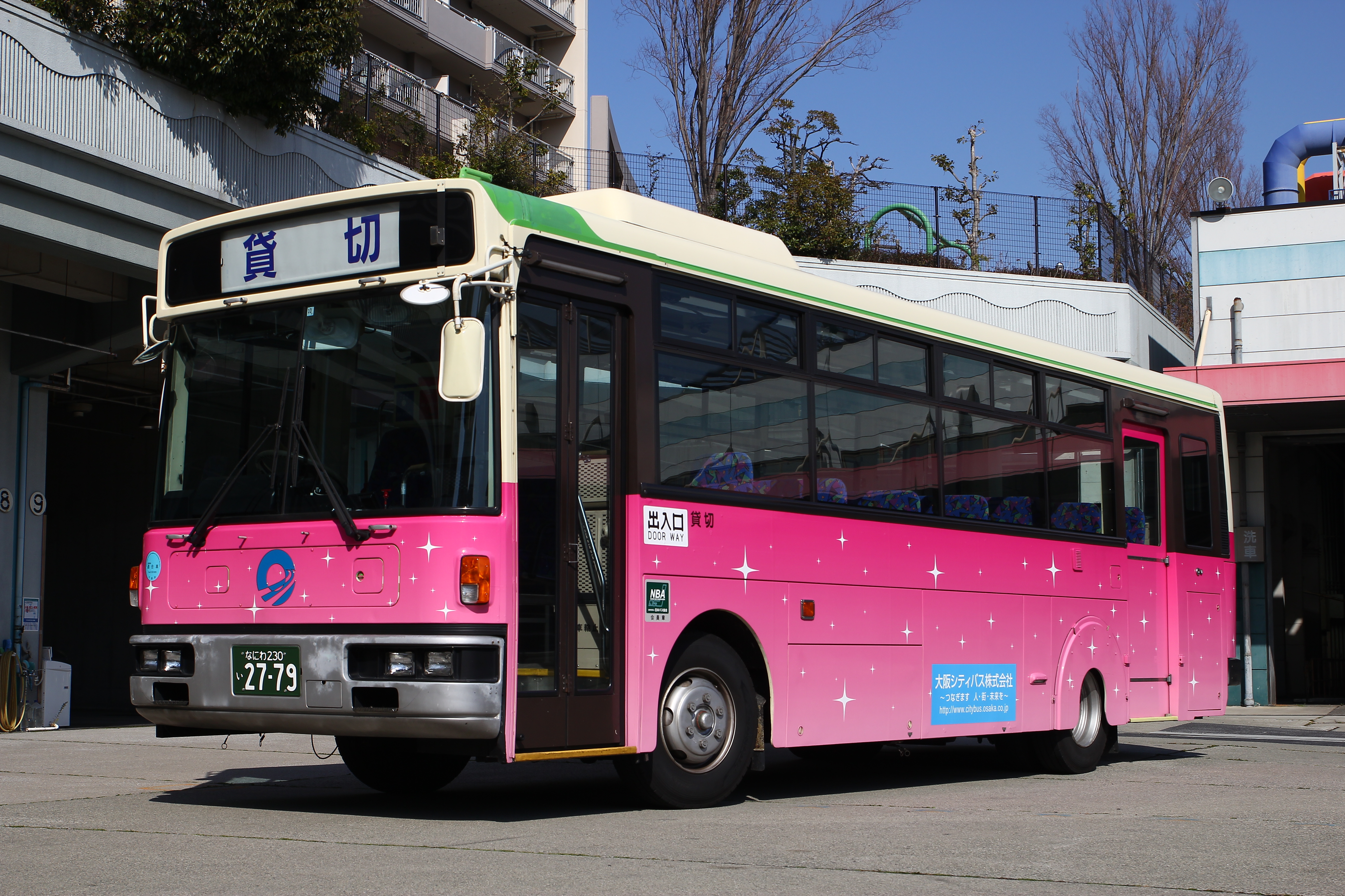 貸切車 2779号車 貸切幕 大阪シティバス株式会社